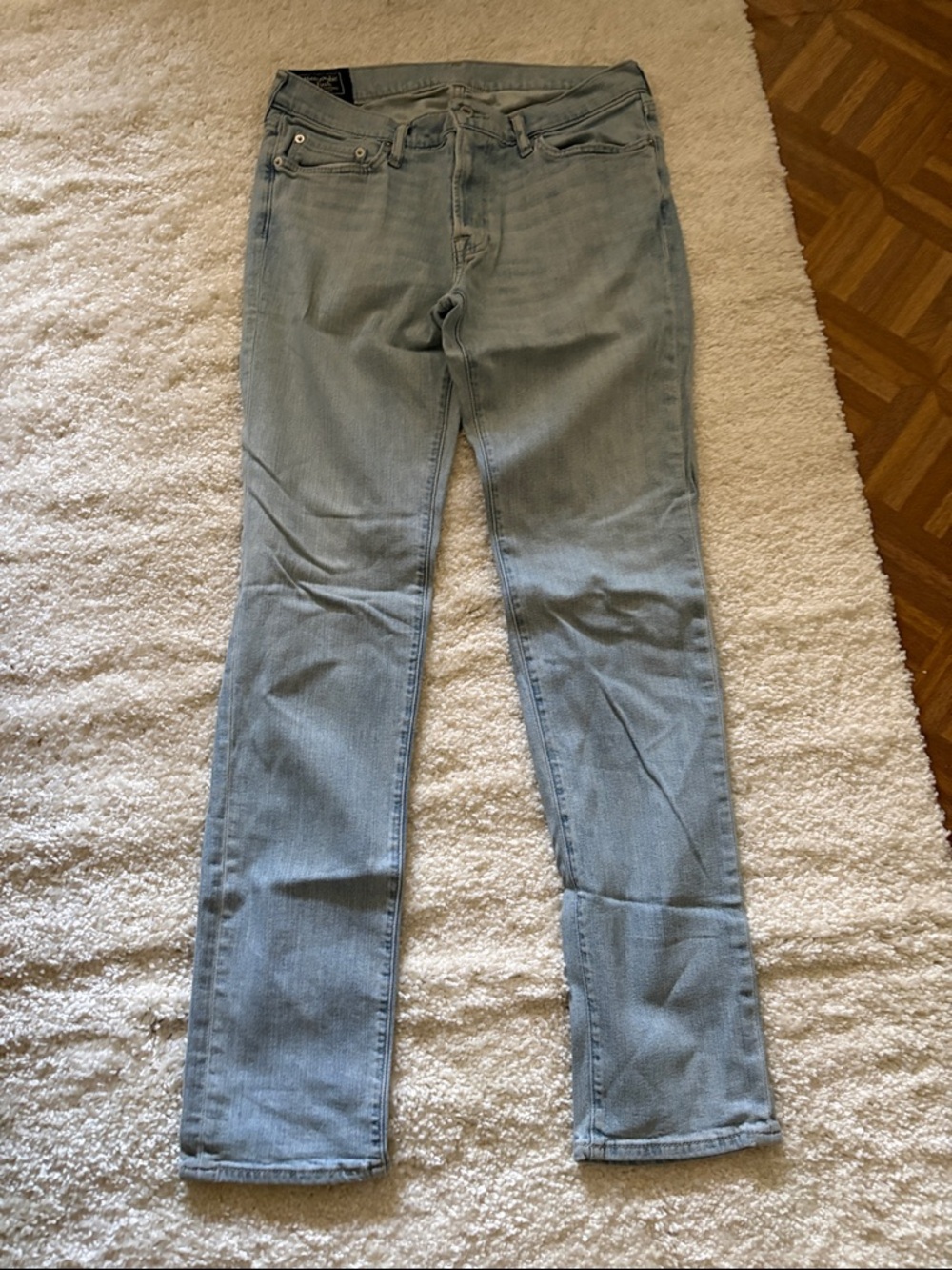 Abercrombie & Fitch Light Blue Denim Jeans Label Detail